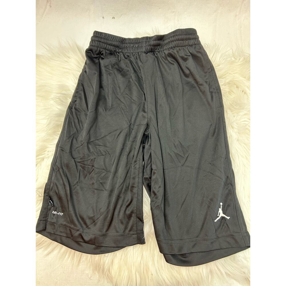 Boy's M 10-12 Jordan Basketball Shorts Dri-Fit Athletic Black